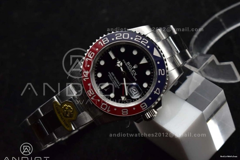 126719 VR3285 Best Blue Bracelet Gold BLRO 866 Factory Gain Edition Oyster on Weight II 1:1 CHS RelaxedFit Dial Master GMT 1008